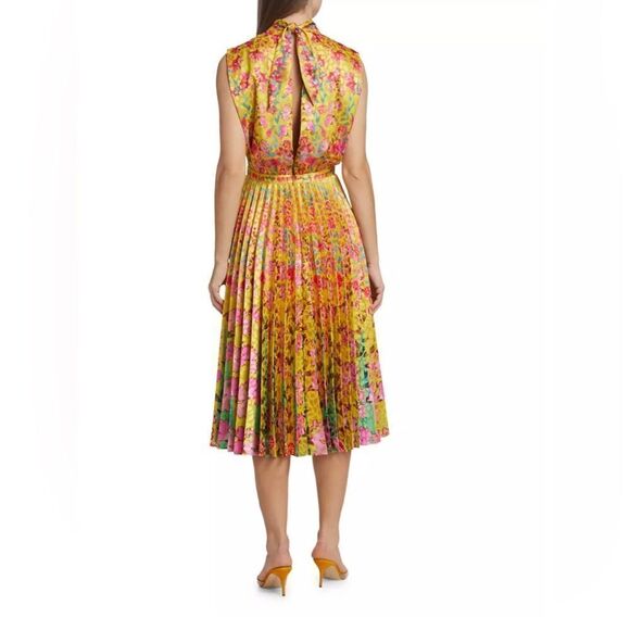 Saloni Tie-Back Midi-Dress size 0 - Picture 4 of 16